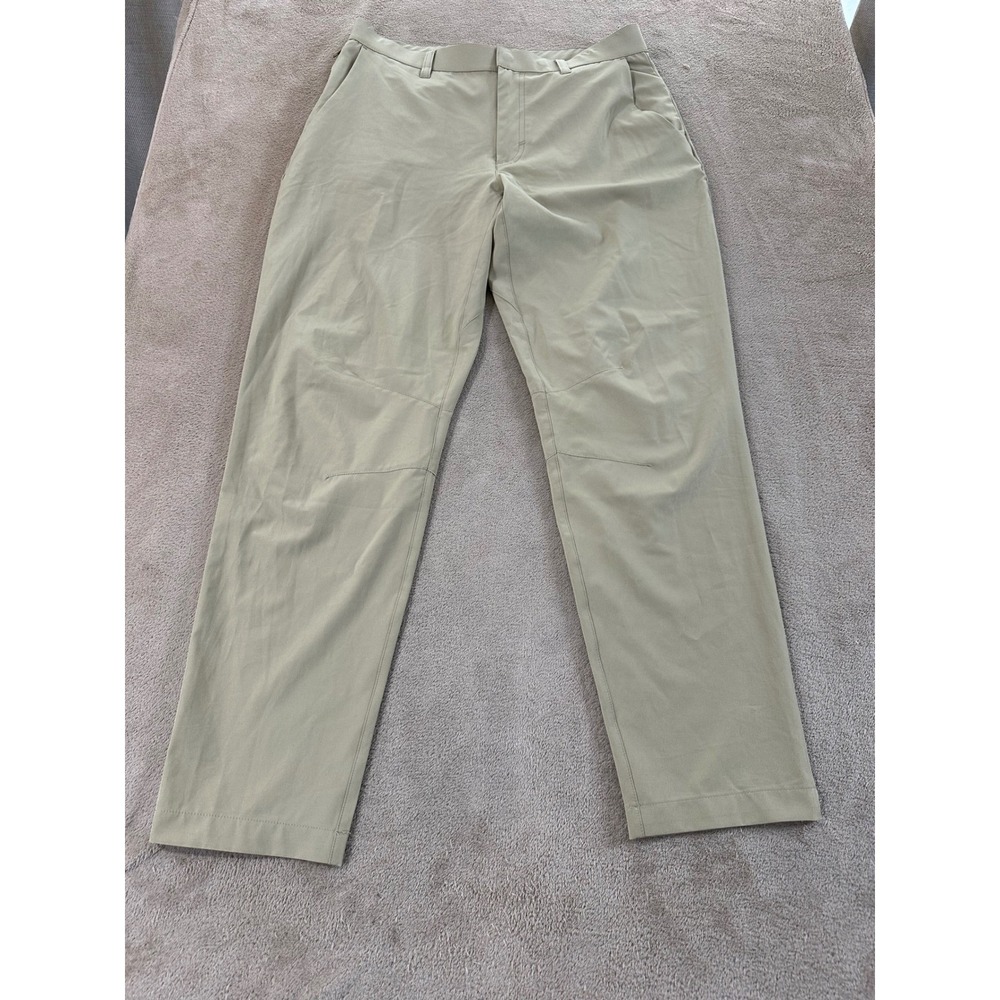 Fabletics Only-Way Pants Mens Size 30 Khaki Stretch Performance Golf TrouserEUC